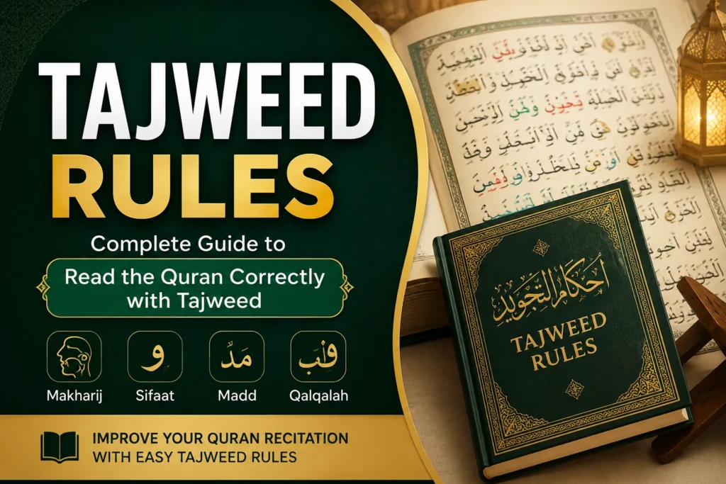 Tajweed rules guide for correct Quran recitation